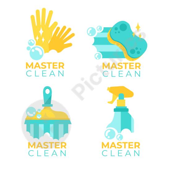Modern collection of cleaning logo templates, perfect for branding hygiene, sanitation, and professional cleaning service businesses.