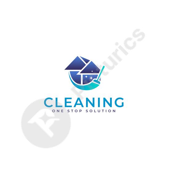 Gradient cleaning service logo template, ideal for hygiene, sanitation, and professional home or commercial cleaning branding projects.