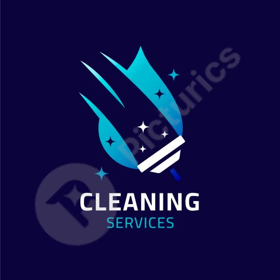 Gradient squeegee logo template, ideal for cleaning services, hygiene companies, and professional sanitation and maintenance branding projects.