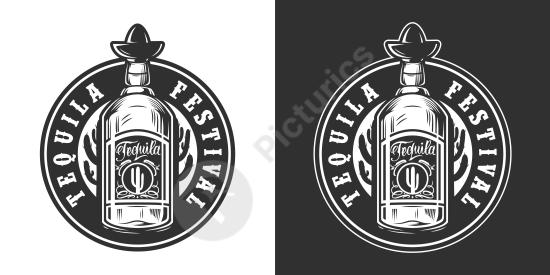 Round vintage Mexican festival label with cultural retro style, perfect for events, branding, party decorations, and traditional design themes.