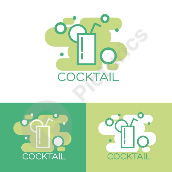 Creative cocktail concept logo design, perfect for bars, beverage branding, mixology visuals, modern drink labels, and stylish identity designs.