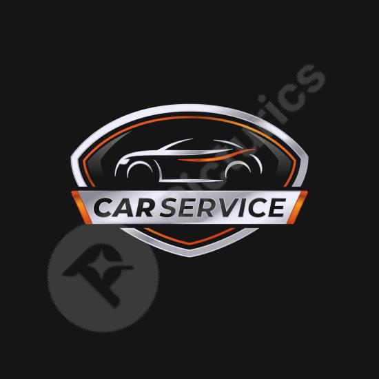 Stylish gradient auto service logo design, ideal for car repair shops, vehicle maintenance, garage branding, and modern automotive businesses.