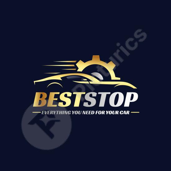 Modern gradient auto parts logo design, perfect for car repair shops, vehicle maintenance, garages, and automotive branding projects.