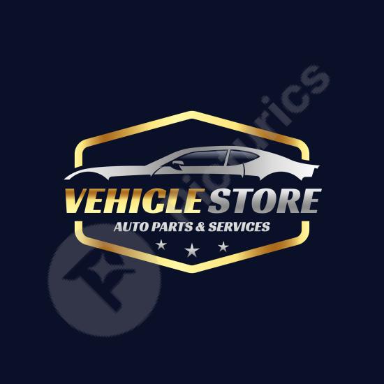 Gradient car parts logo design, ideal for automotive shops, repair services, and vehicle maintenance branding with a modern style.