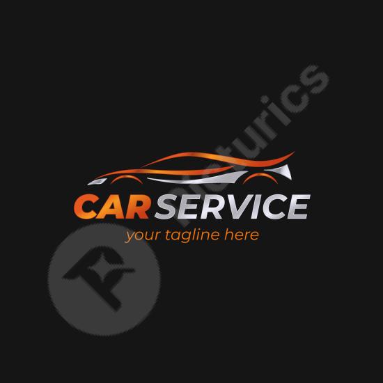 Gradient car service logo, perfect for auto repair shops, vehicle maintenance, and garage branding with a clean modern design.