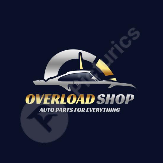 Gradient automobile parts logo design perfect for car repair shops, vehicle services, and automotive branding with a modern look.