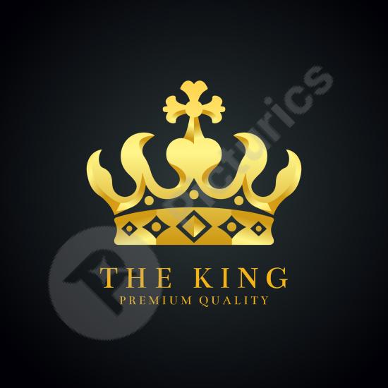 Golden crown gradient logo design, ideal for luxury brands, premium services, or royal-themed businesses seeking an elegant identity.