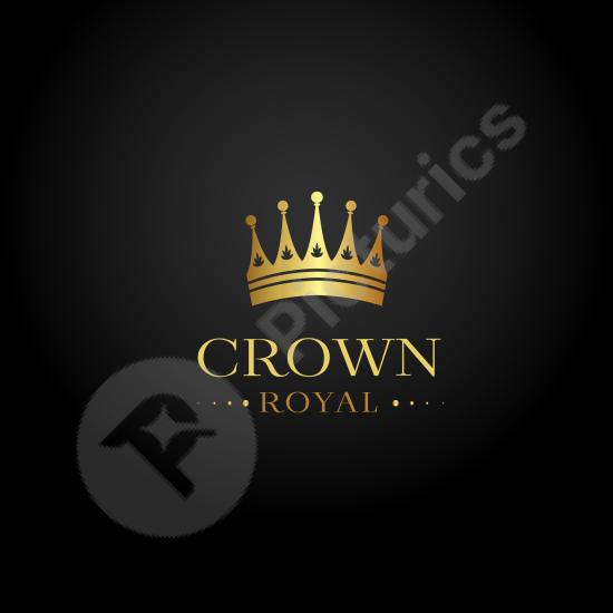 Golden crown gradient logo design, perfect for luxury brands, premium identity, and elegant businesses with a modern royal touch.
