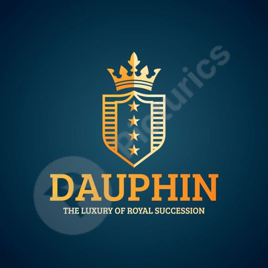 Elegant golden crown gradient logo template, ideal for luxury branding, premium businesses, and modern royal identity design.