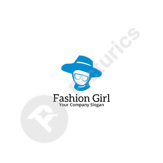 Modern blue fashion logo design, ideal for clothing brands, boutiques, beauty businesses, and stylish creative branding projects.