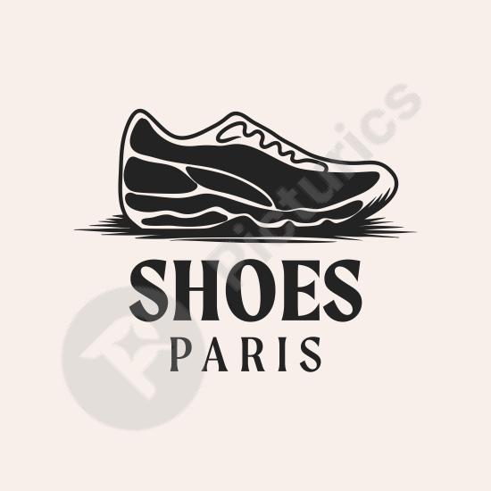 Vector illustration of a sports shoe logo design, ideal for athletic brands, footwear stores, or creative projects needing a modern emblem.