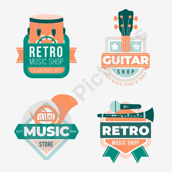 Hand-drawn muted color logo collection, perfect for branding, creative projects, and minimal vintage-inspired graphic design.