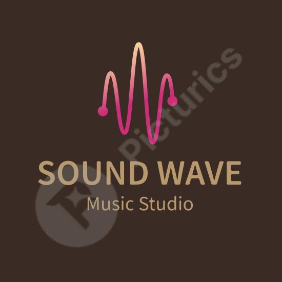 Modern audiovisual company logo template in vector design, perfect for branding, media projects, and creative corporate identity.