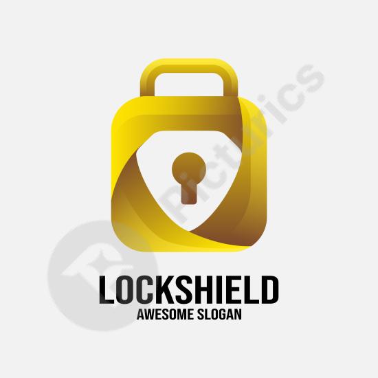 Modern gradient lock logo design, ideal for cybersecurity, digital protection, business branding, and safety-focused services.