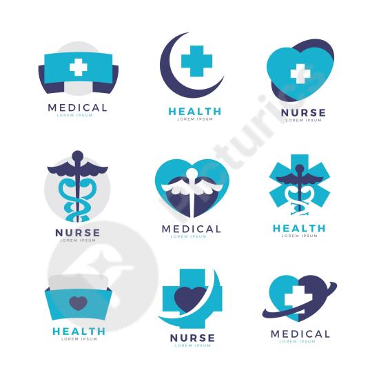 Modern and creative nurse logo templates, perfect for healthcare branding, hospitals, clinics, and professional medical identity design.
