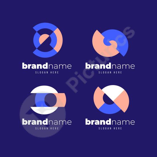 Flat logo template collection with modern and creative designs, perfect for branding, business identity, and digital use.