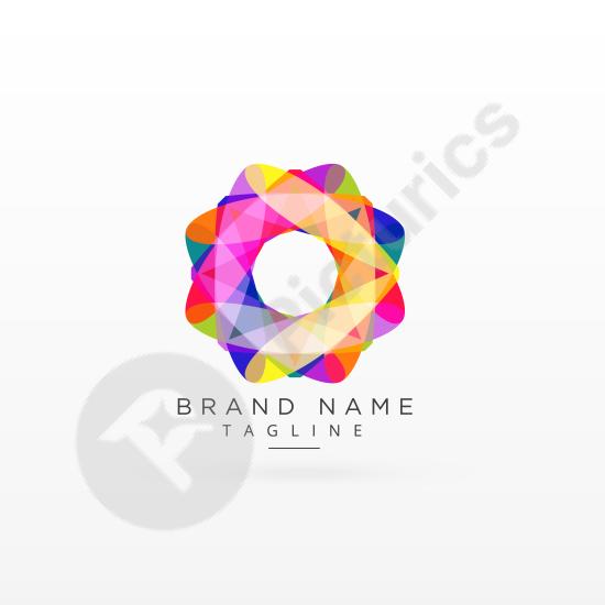 Creative colorful abstract logo design concept with modern gradient style, ideal for branding, business identity, and digital projects.