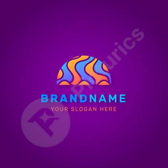 Modern dome logo template in vector format, ideal for branding, architecture projects, and minimal design concepts.