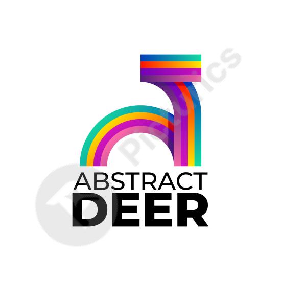 Elegant deer line art logo, perfect for coloring, branding, vector design, and minimalistic animal-themed projects.