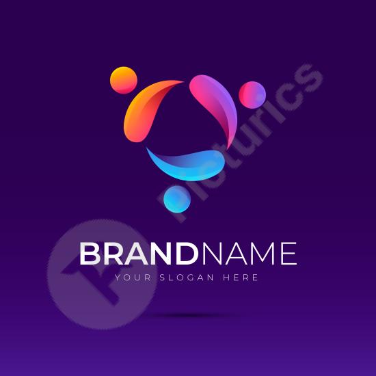 Gradient culture logo template, ideal for modern branding, creative identity, and professional design projects.
