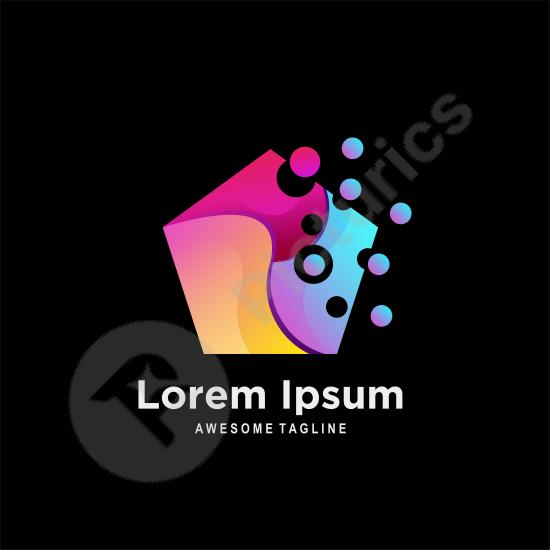 Vibrant colorful gradient logo illustration, ideal for modern branding, creative identity, and professional design projects.