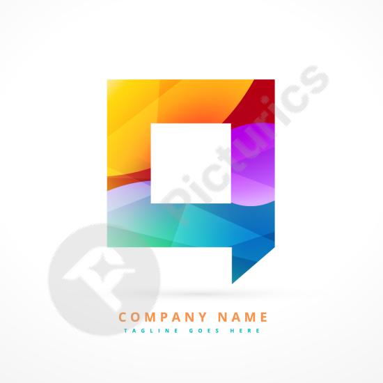 Vibrant colorful chat logo, perfect for modern communication apps, creative branding, and professional identity design.