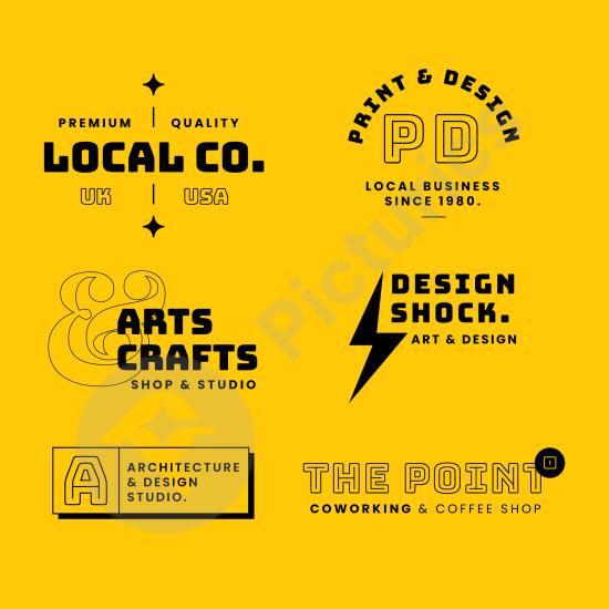 Collection of two-color minimal logos, ideal for modern branding, creative identity, and professional design projects.