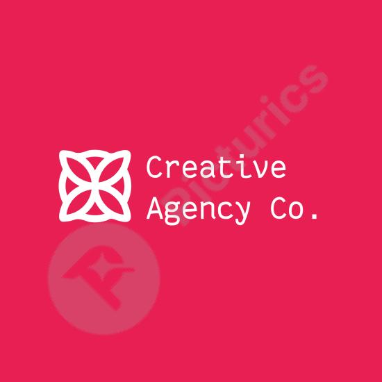 Young geometric creative agency logo template, perfect for modern branding, professional identity, and creative design projects.
