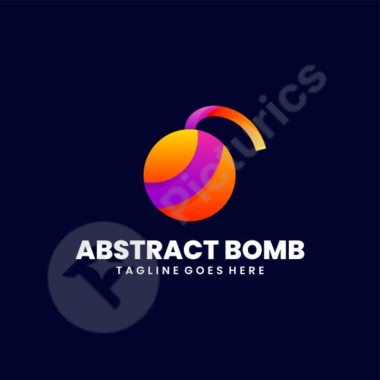 Vibrant colorful abstract bomb logo, perfect for modern branding, creative identity, and professional design projects.