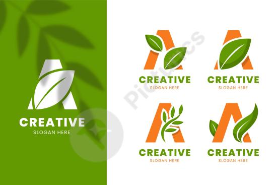 Collection of flat logo templates with modern design, perfect for branding, business projects, and creative visual identities.