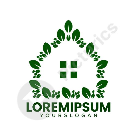 Leaf logo design template with eco-friendly style, ideal for branding, nature projects, green businesses, and modern minimalist visual identities.