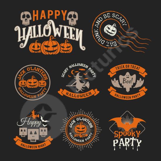 Creative Halloween label collection with spooky designs and festive elements. Ideal for decorations, sales, and seasonal graphics.