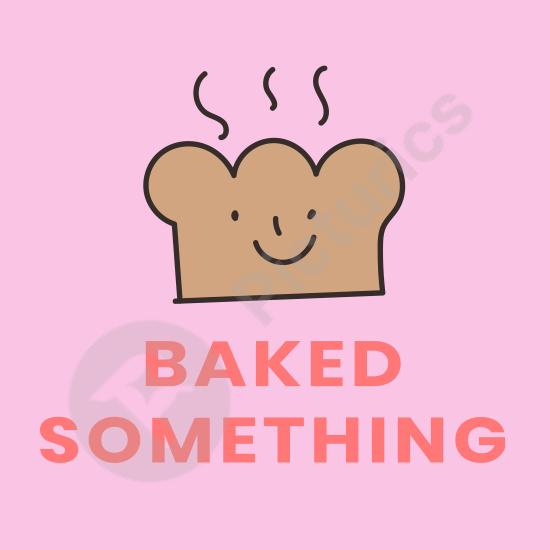 Baked goods illustration for quarantine activities. Perfect for home baking, cooking projects, and creative food-related designs.