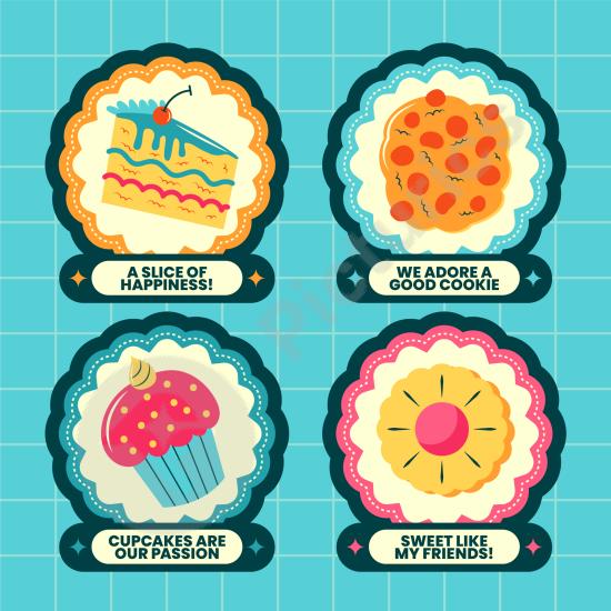 Clean and practical food pickup label design. Ideal for delivery services, meal packaging, and organized food distribution projects.