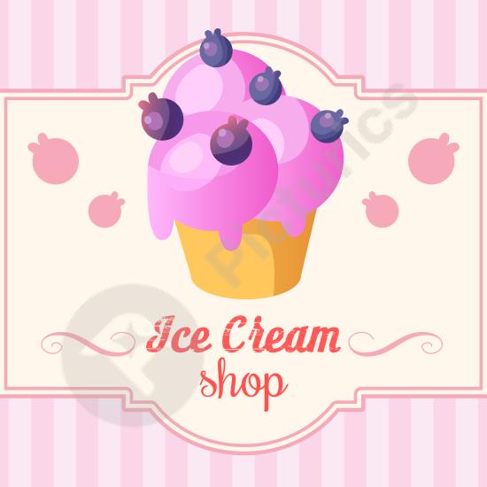 Colorful fun ice cream background. Perfect for summer designs, dessert-themed projects, party invitations, and playful graphics.