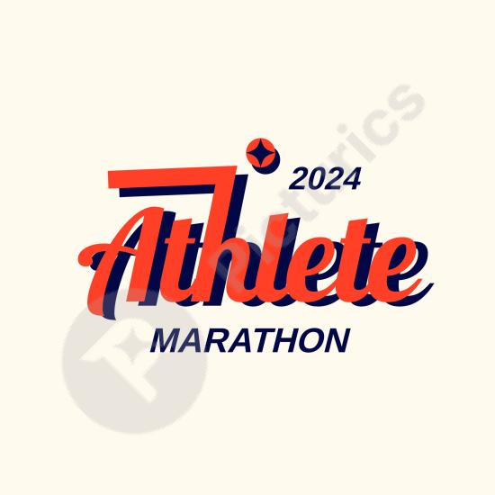 Modern athletic logo template design with clean vector style. Ideal for sports teams, fitness brands, and professional design projects.