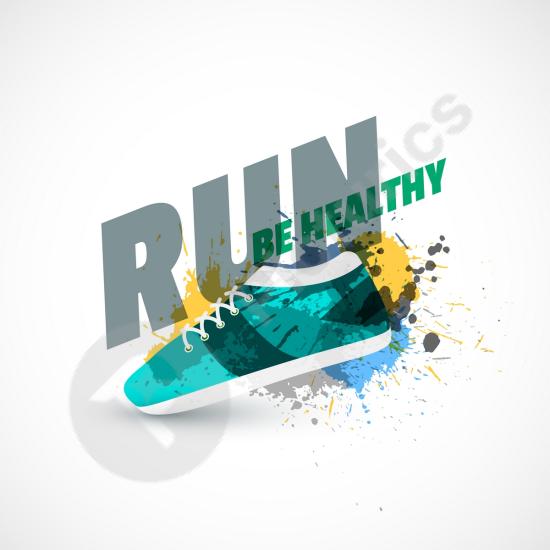 Dynamic running background vector with sporty design. Perfect for fitness projects, athletic branding, and sports illustrations.