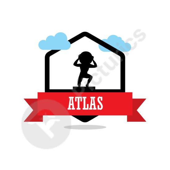 Atlas silhouette vector illustration. Perfect for geography projects, world maps, educational materials, and creative design work.