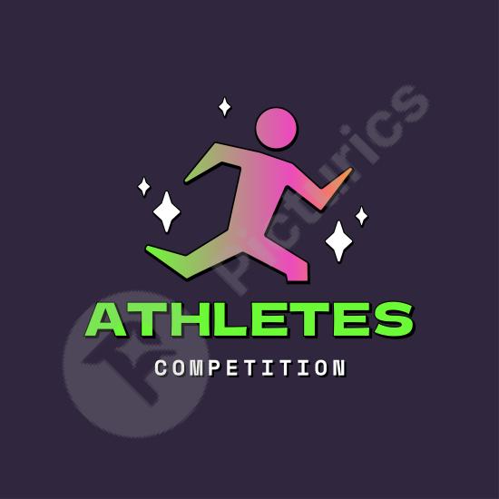 Modern athlete logo design with dynamic style. Perfect for sports teams, fitness brands, and athletic identity projects.