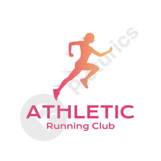 Modern athletic logo template in vector format. Perfect for sports teams, fitness brands, and professional identity projects.