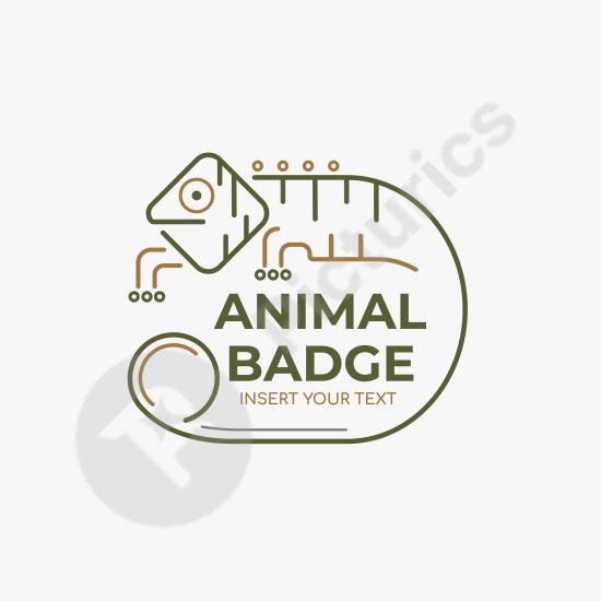 Adorable chameleon badge vector illustration. Perfect for logos, kids’ designs, stickers, and creative animal-themed projects.