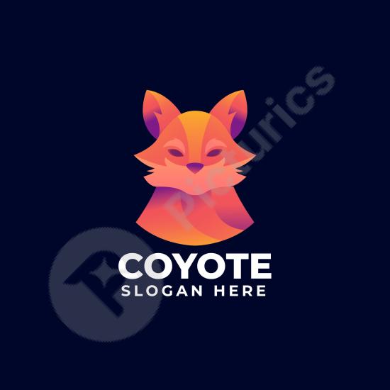 Coyote brand logo template with modern design. Perfect for branding, wildlife logos, and creative design projects.