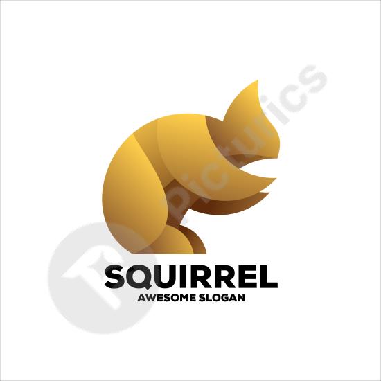 Gradient squirrel logo design illustration. Perfect for branding, creative projects, animal mascots, and modern logo designs.