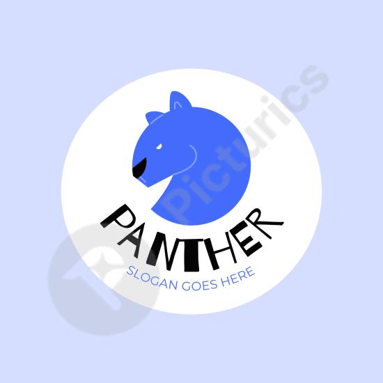 Creative panther logo template with sleek design. Perfect for branding, wildlife logos, and modern creative projects.