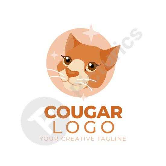 Puma brand logo template, version 1. Perfect for sports branding, modern logos, and creative animal-themed design projects.