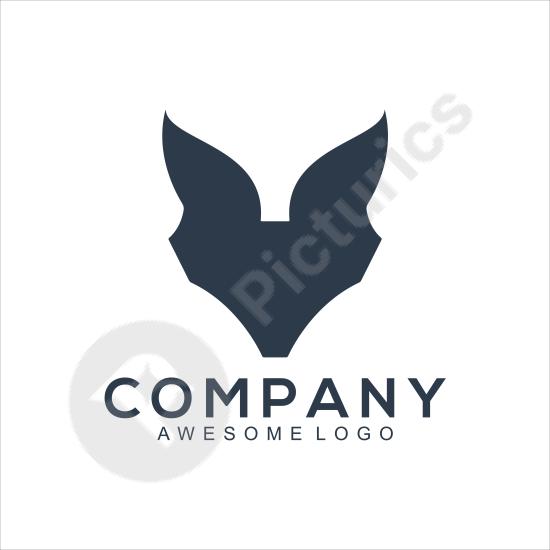 Minimal fox silhouette icon illustration, perfect for logos, wildlife designs, branding, or creative graphic projects.