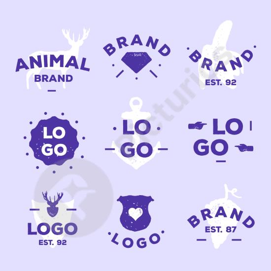 Minimal two-color logo collection with clean and modern designs, perfect for branding, creative projects, and professional use.