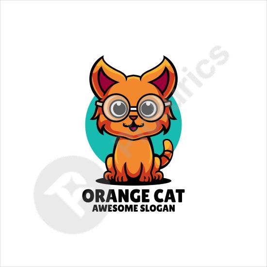Creative cat mascot logo design with a playful and modern style, perfect for branding, gaming, or creative identity projects.