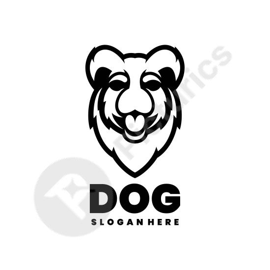 Minimalist line art dog logo, perfect for pet brands, veterinary services, or creative identity and design projects.