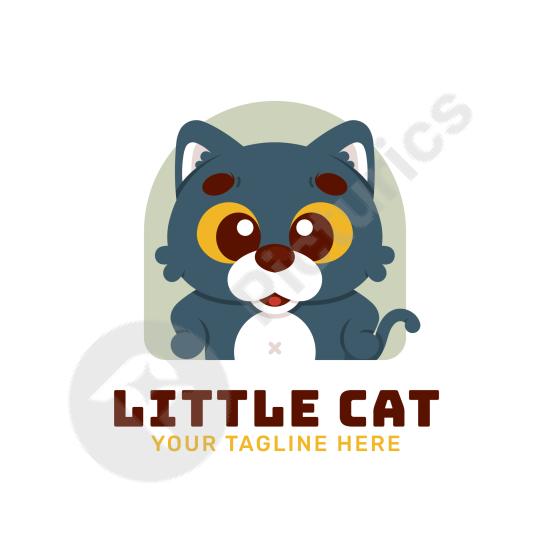 Modern cat logo design template, perfect for branding, mascots, or creative projects with a playful and professional style.